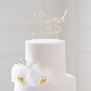 Cake Topper - Gold - Mr & Mrs - Akryl
