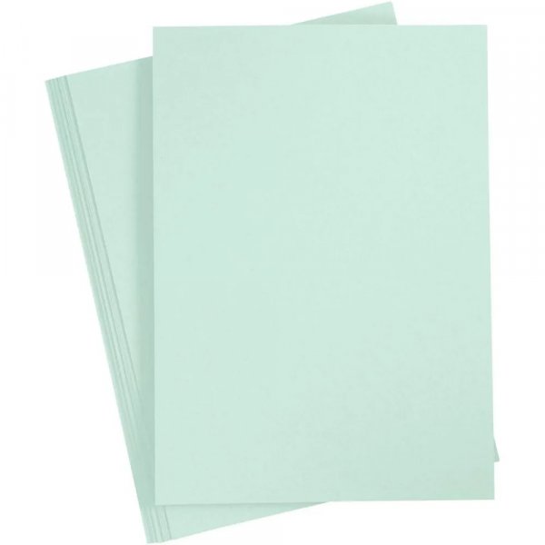 Frgad kartong - A4 - 10 ark - Mint