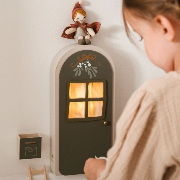 Nissedörr med LED-ljus - Grön - FABELAB Nissedörr med LED-ljus - Grön - FABELAB