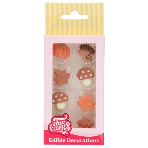 Funcakes - Sockerdekorationer � H�sttema - 8 st