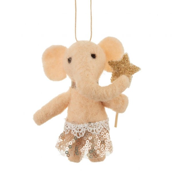 Julgranskula - Sass & Belle - Filt - Elefant - Modell: Tyllkjol