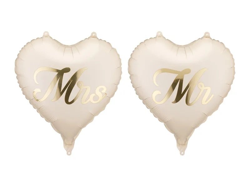 Folieballonger – Mr & Mrs – Roséguld – Shapes, Folieballonger, Ballonger