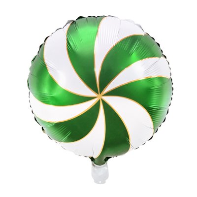 Folieballong - Candy Swirl - Grön