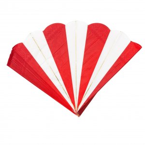 Servetter - Röd, Vit, Guld - 33x33 cm - 16-pack Servetter - Röd, Vit, Guld - 33x33 cm - 16-pack