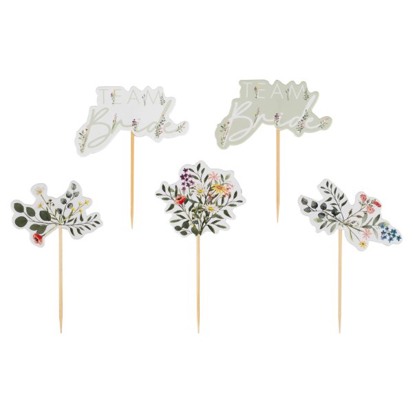 Cake Picks - Floral Hen - 12-pack