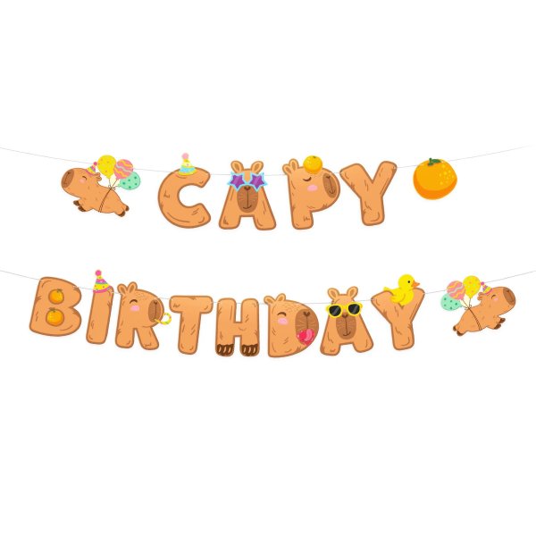 Girlang - Capybara - Capy Birthday - 210x18 cm Girlang - Capybara - Capy Birthday - 210x18 cm