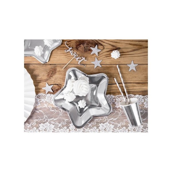 Pappersassietter Stj�rna Silver
