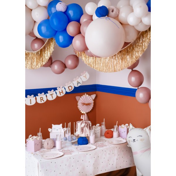 Bordsduk - Tassavtryck frn katt - 180x120 cm