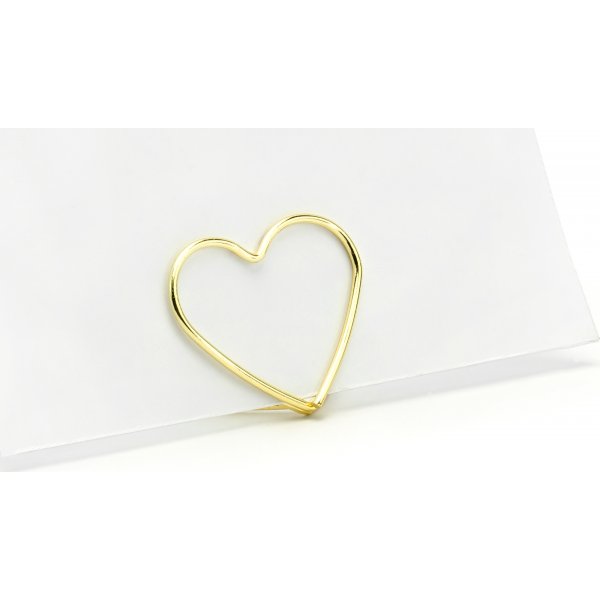 Korthllare - Hjrtan - Guld - 10-pack