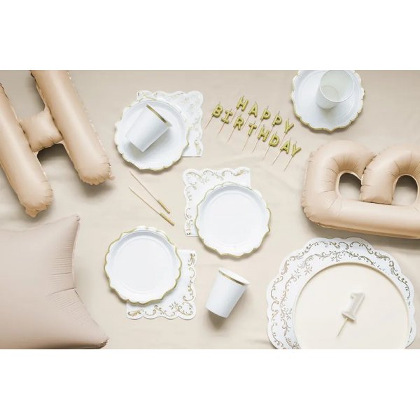 L�nga t�rtljus - Nude/Guld - 14 cm - 12 stycken