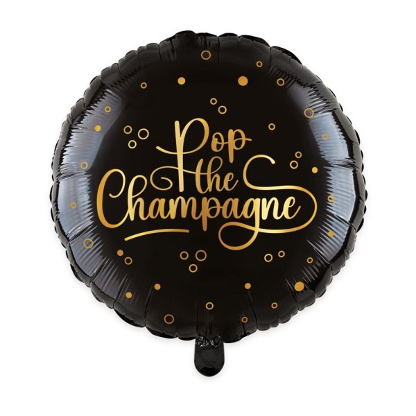 Folieballong - Pop the Champagne - Svart - 46 cm Folieballong - Pop the Champagne - Svart - 46 cm