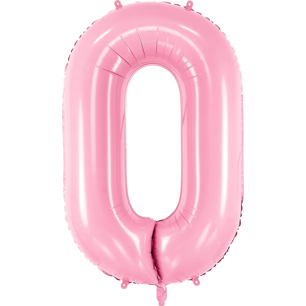 Sifferballong – Rosa – 86 cm – Siffra: 0 – Sifferballonger, Ballonger