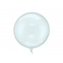 Rund ballong - Transparent bl� - 40 cm