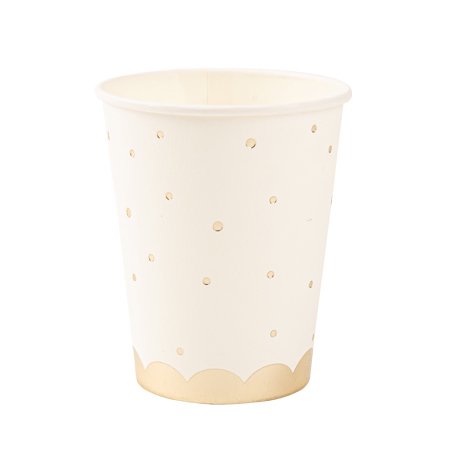 Pappmuggar - Prickar - 8-pack - Pappmuggar till kalas