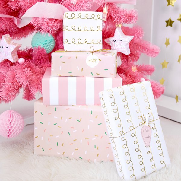 Tags - Pink Christmas - 12-pack