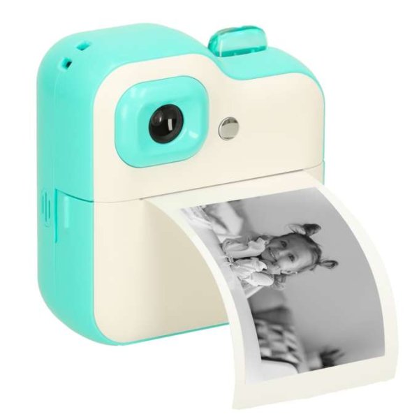 Omedelbar kamera med termisk skrivare 24MP 32GB SD-kort Gr�n - Inkl. 3 pappersrullar