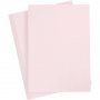 Frgad kartong - A4 - 10 ark - Babyrosa