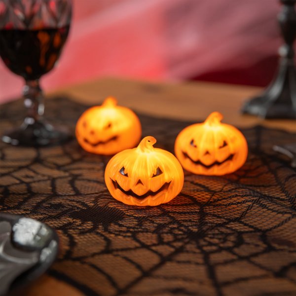 Liten ljuslykta Pumpa - LED - Halloween