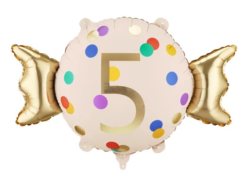 Folieballong – Candy – Siffra: 5 – Shapes, Folieballonger, Ballonger