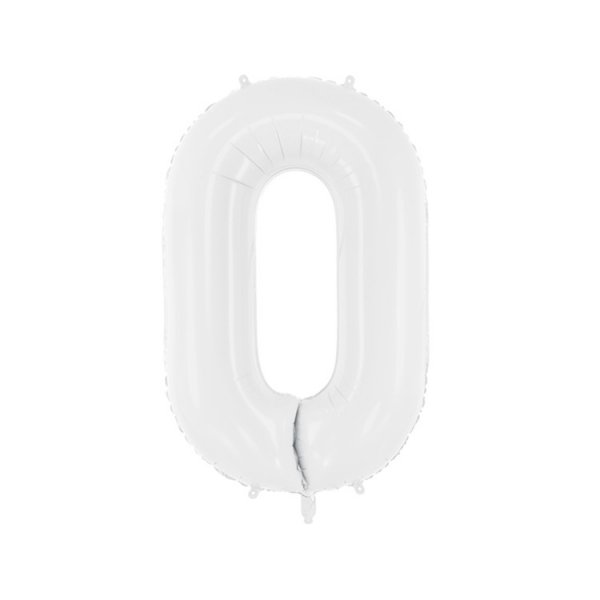 Sifferballonger vit, 86 cm
