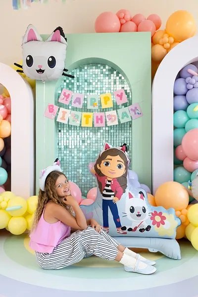 Folieballong - Gabby\\\'s Dollhouse - Gabby och Pandy Paws - 92 x 90.5 cm Folieballong - Gabby\\\'s Dollhouse - Gabby och Pandy Paws - 92 x 90.5 cm