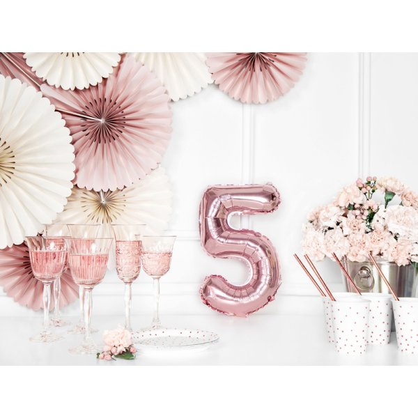 Sifferballong - Rosguld - 86 cm