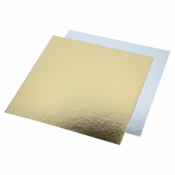 Trtbricka - Kvadrat - Guld/Silver - 30 x 30 cm