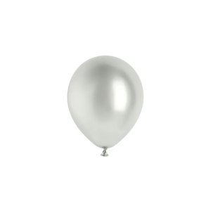 Ballong - Glossy - Silver - 12 cm - 50-pack