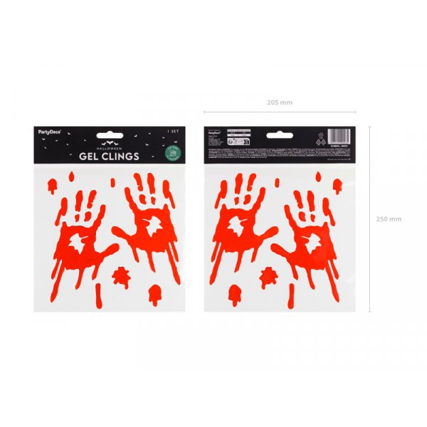 Gelf�nsterdekaler blodiga h�nder - R�d