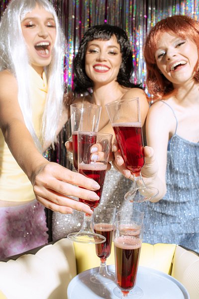 Champagneglas i plast