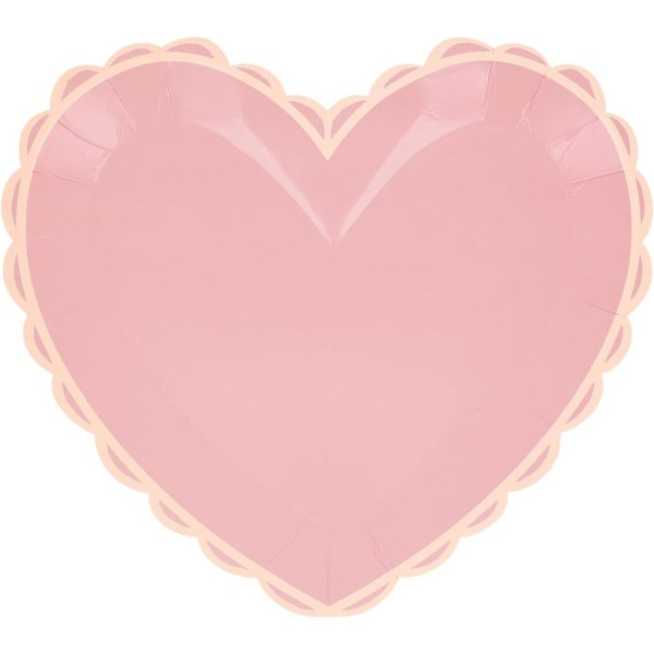 Papptallrikar - Hjärtan - Pastellfärger Papptallrikar - Hjärtan - Pastellfärger