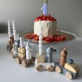 Kundbild Tårtljus - Guldkrona - Ljusblå - Siffra: 1: Så fin på sonens smash the cake...