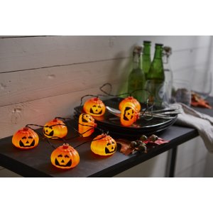 Ljusslinga - Pumpor - Halloween - 210 cm