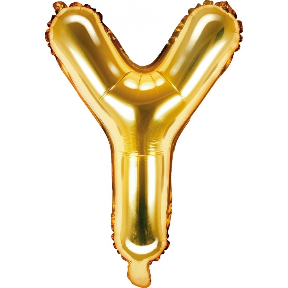 Bokstavsballonger – Guld – 35 cm – Bokstav: Y – Bokstavsballonger, Ballonger