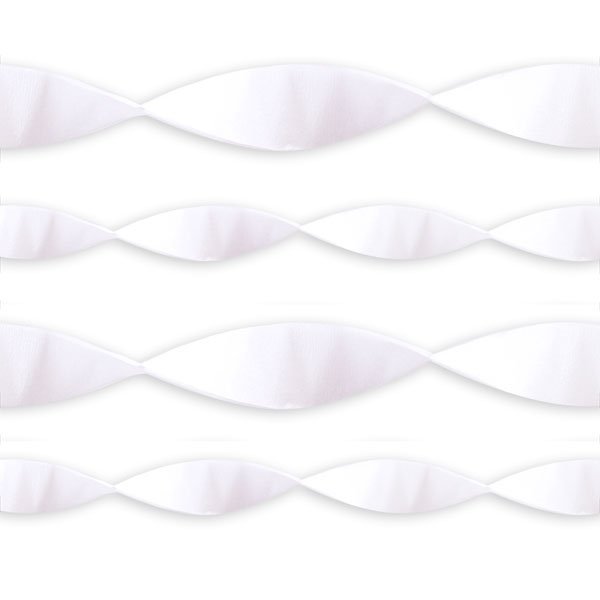 Crepe Streamers - Vita - 4-pack