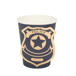 Pappmuggar - Polis - 8-pack