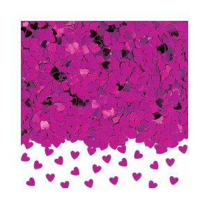 Konfetti Hjärta Hot pink / Lila