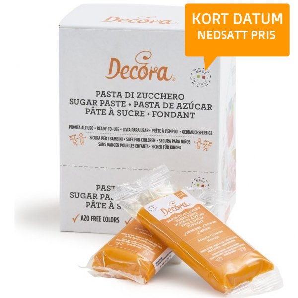 Sugarpaste/Sockerpasta - Orange - Decora - 100 g *KORT DATUM*