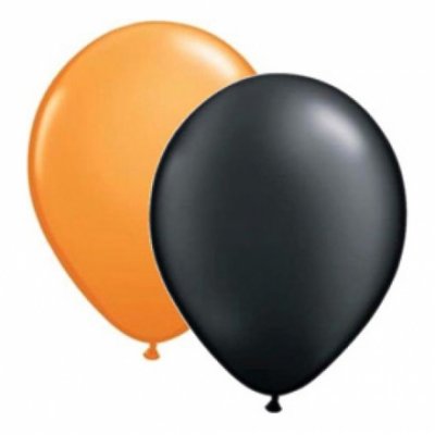 Ballonger - Svart/Orange - 10-pack