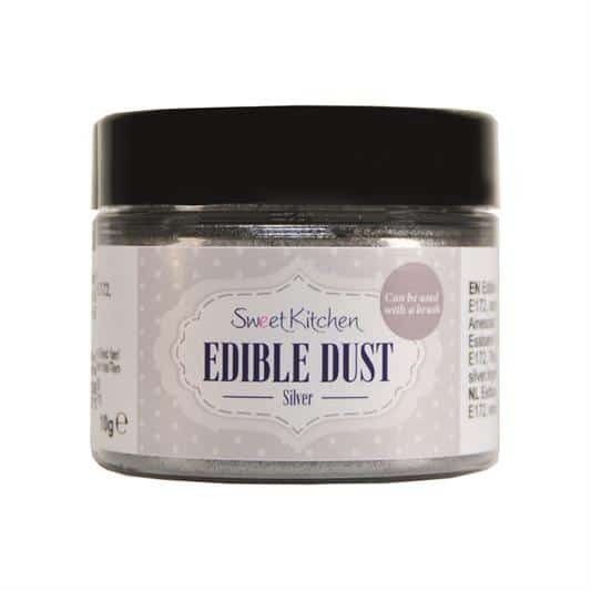 Ätbart glitter - Sweet Kitchen - Silver- 10 g - Ätbart glitter, Strössel & bakningsdekor