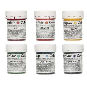 Sugarflair Chokladf�rger Rainbow 6 f�rger 6 x 35g