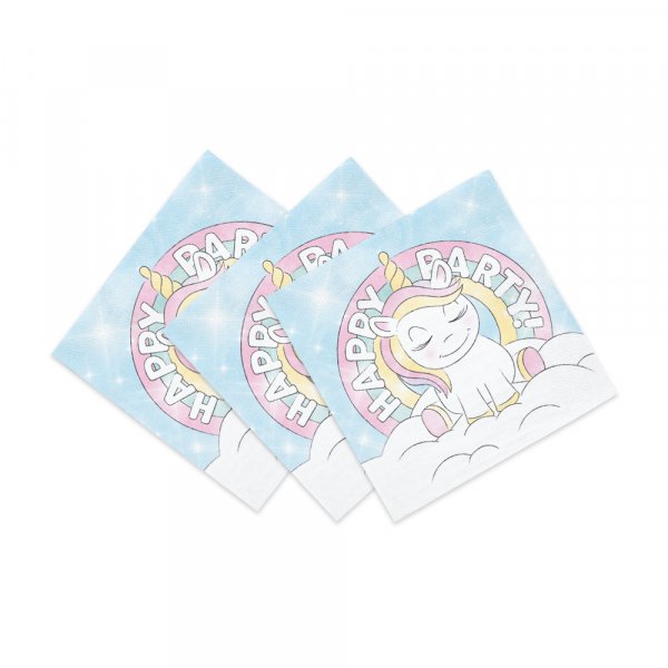 Servetter - Happy Party Unicorn - 20-pack