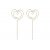 Cake Topper - Hjrtan - Guld - 2-pack