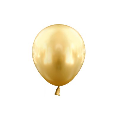 Miniballonger - Chrome - Guld - 25-pack