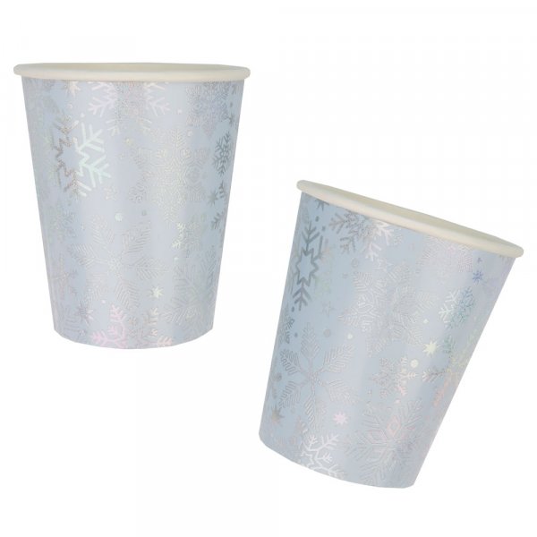 Pappmuggar - Iridescent Snowflake - 8-pack