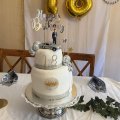 Kundbild Tjock t�rtbricka - Rund Silver - 1,2 cm tjock, 30 cm i diameter: Det �r en elegant och v�ldigt...