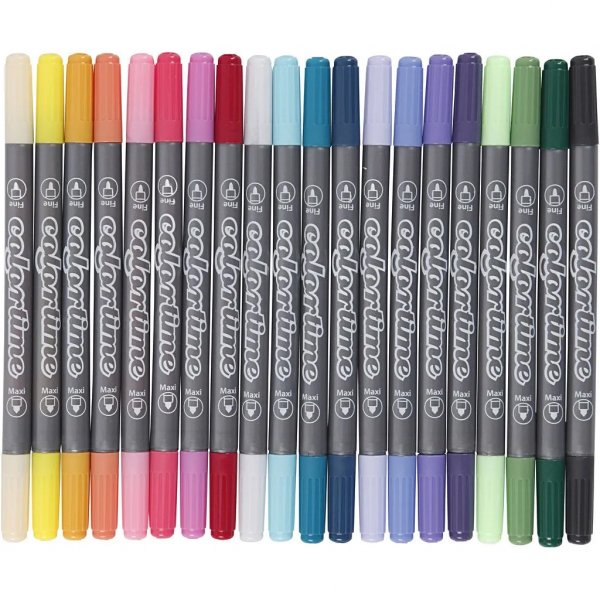 Tuschpennor - Colourtime - 20-pack Tuschpennor - Colourtime - 20-pack