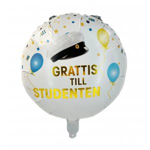 Folieballong - Grattis till studenten - 35 cm