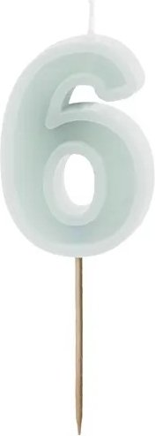 Tårtljus - Siffror mint grön - 6 - Tårtljus, Tårtdekorationer till kalas