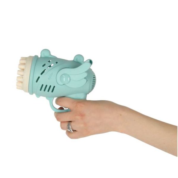 S�pbubbelpistol med bl� vingar 15,5 x 15 x 7,5 cm - Inkl. tillbeh�r